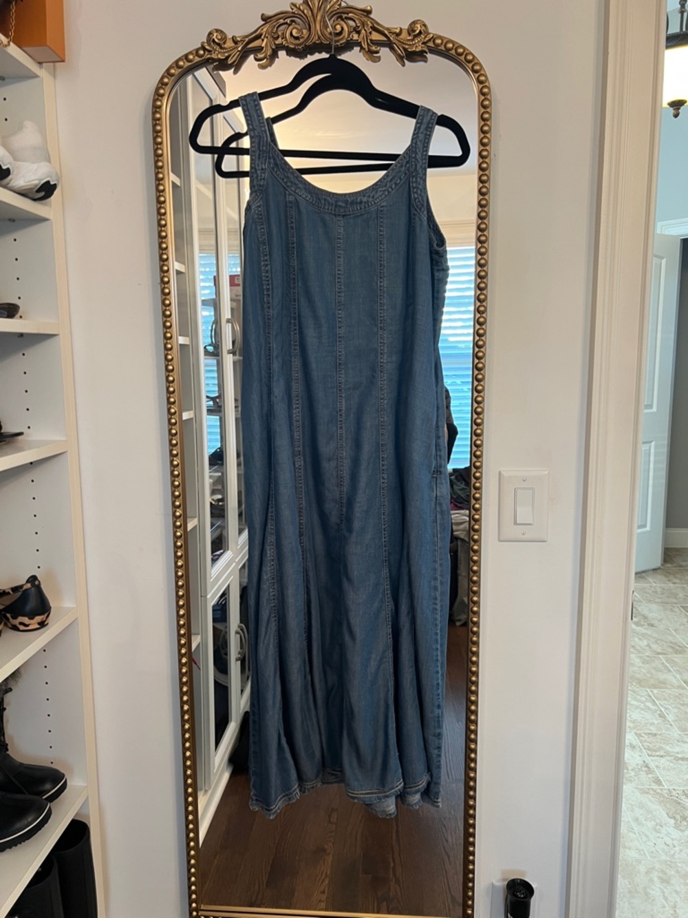 Chico's Sleeveless Denim Maxi Dress - Blue
